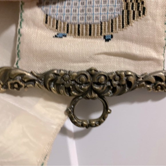 Vintage Danish cross stitch wall hanging - Picture 8 of 8